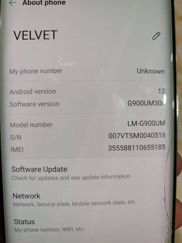 LG VELVET 6/128 NON PTA 6