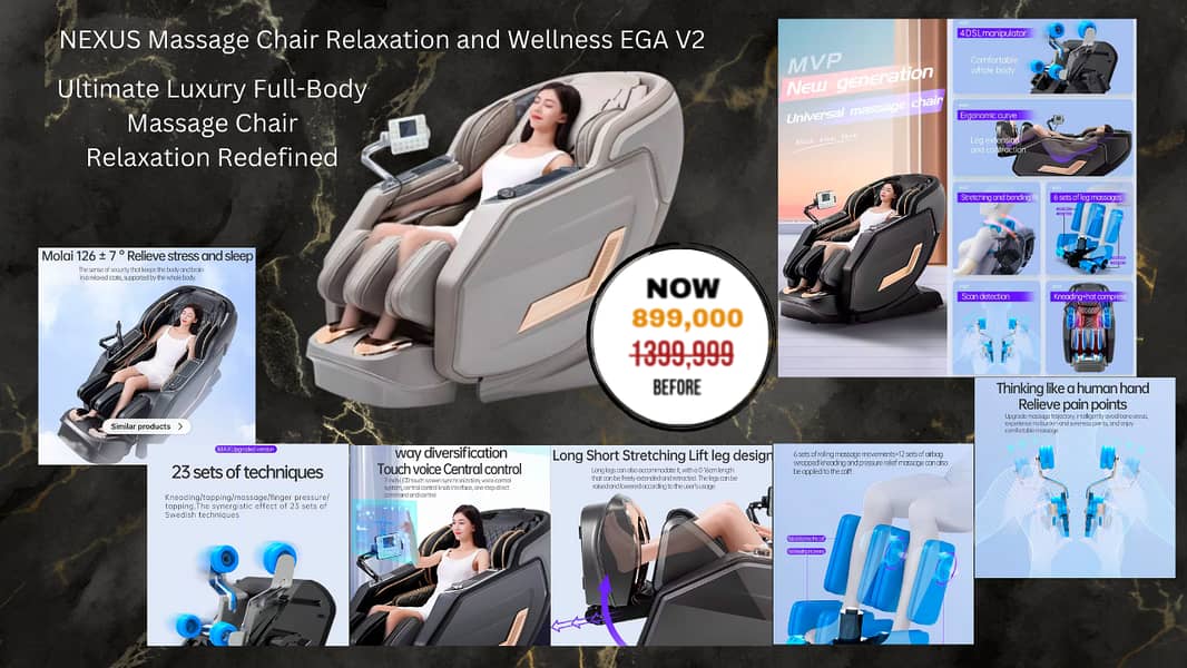 Massage chair Luxury Full-Body Massage Chair Relaxation and Wellness 0