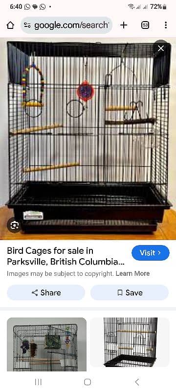 b. c branded company bird cage for sale urgent 8