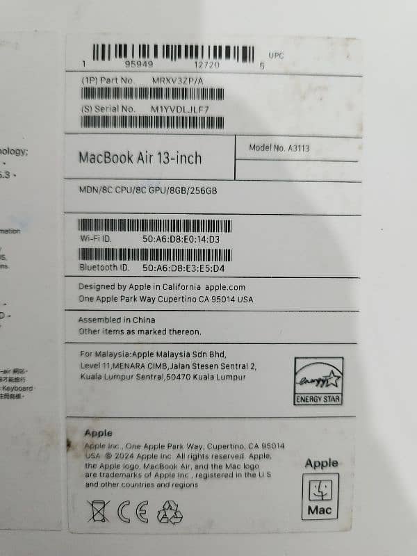 macbook air m3 4