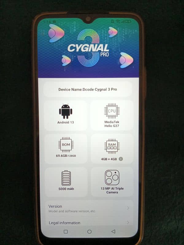 dcode cygnal 3 pro  8/128 coundition 10/10 warranty 16 days type-c 5