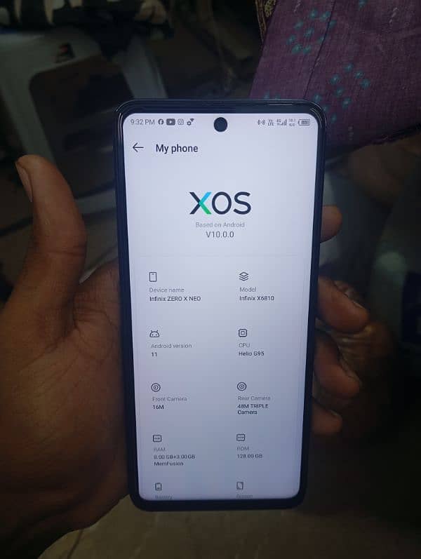 infinix zero X Neo 8+5+128 without Box exchange with amoled phone . . . 10