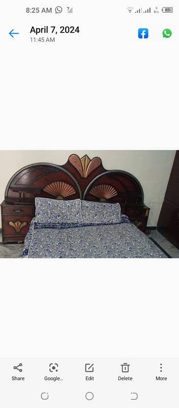 Wooden Double Bed for sale 1