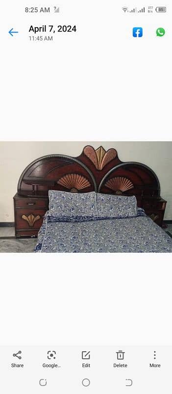 Wooden Double Bed for sale 2