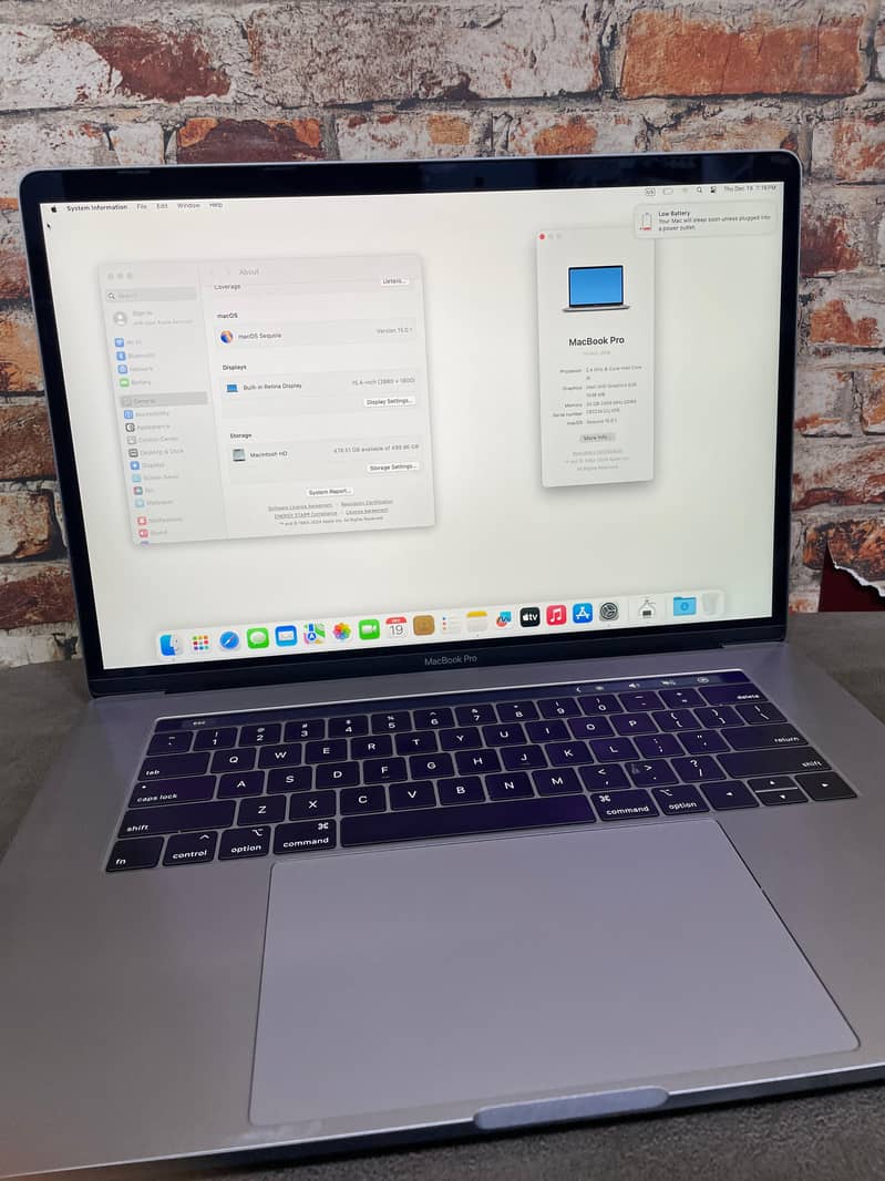 Apple Macbook Pro 2019 Core i9 15 Inche (With Original Charger) 1