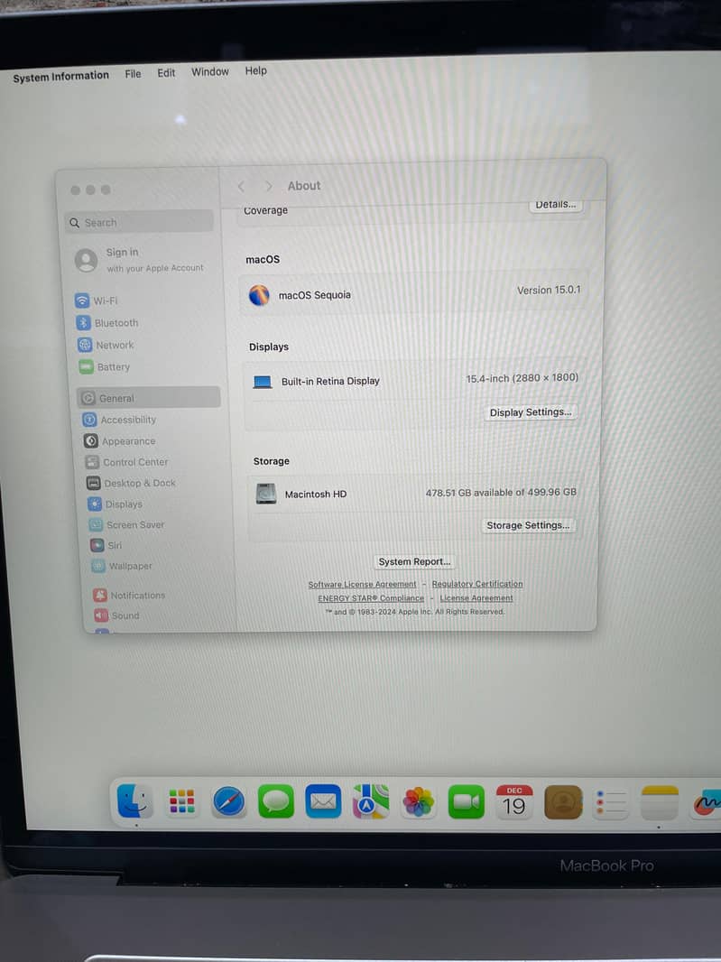 Apple Macbook Pro 2019 Core i9 15 Inche (With Original Charger) 6