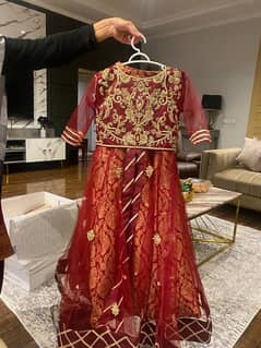 lengha with long dress