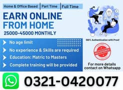 Part time full time Male Female staff required, Matric to Master.