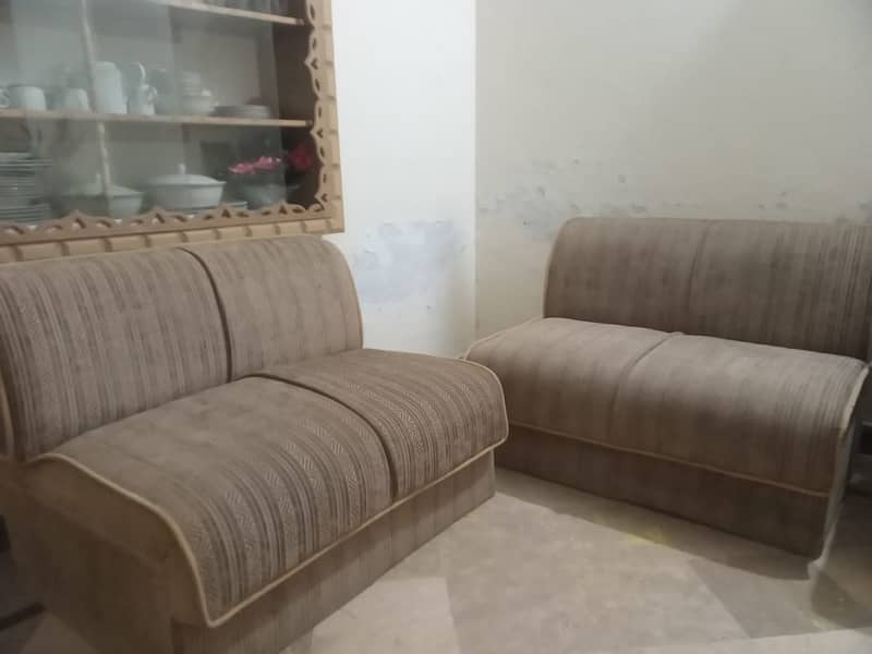 Sofaa 2 seater(2) and 1 Sofa one side arm design 2