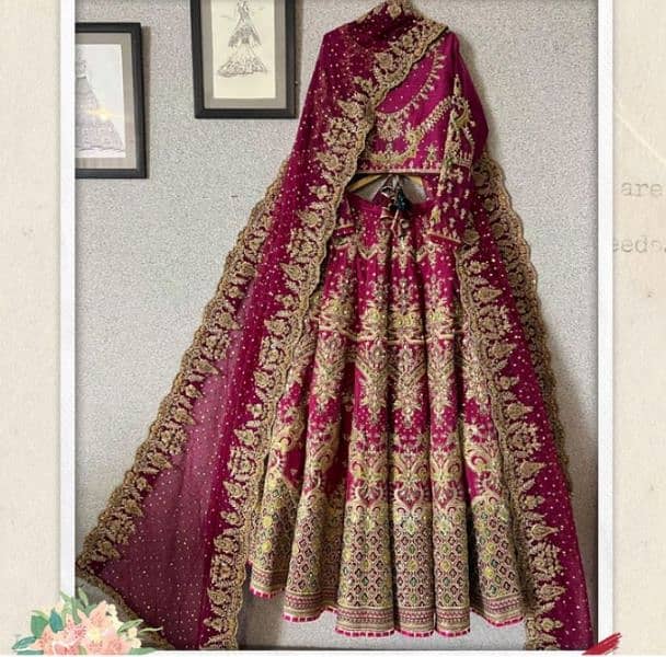 shocking pink lehnga choli 0