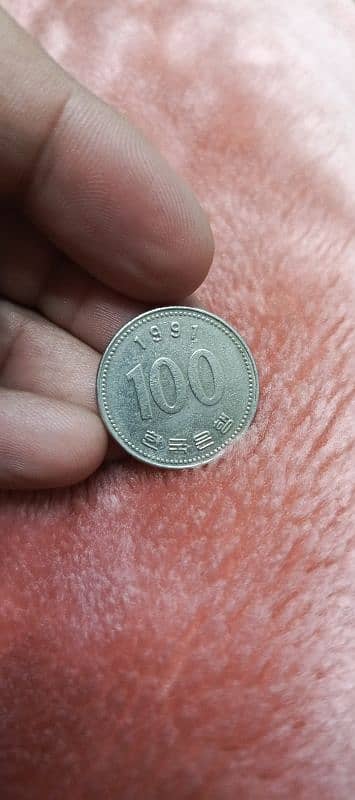 "Rare 1991 South Korean 100 Won Coin for Sale – Collectors Item" 1