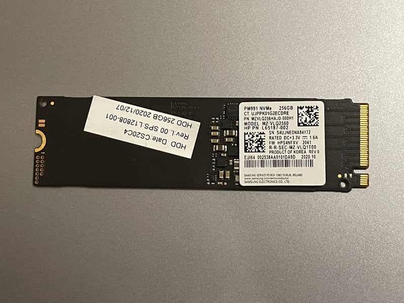 Samsung PM991 256GB NVMe SSD M. 2 2280 PCIe 3.0 x4 0