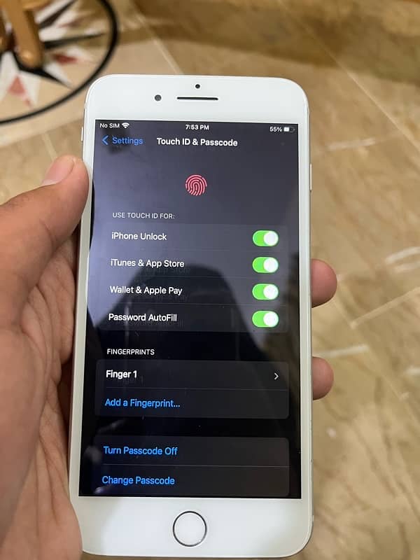 Iphone 8 Plus 64 gb Official PTA Approved Fingerprint OK working 7