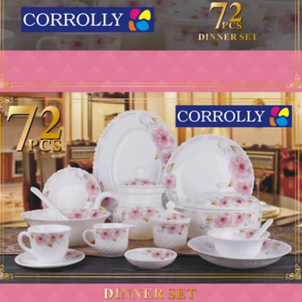 corolley 72 pieces opal dinner set 0