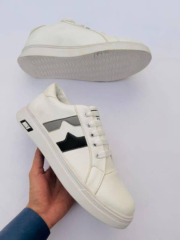 Men's synthetic leather sneakers 1