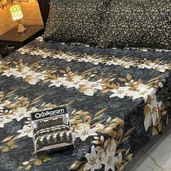 cotton salonica  printed double bed sheet , contac nbr 03099518042