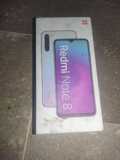 Redmi note 8 with box and charger