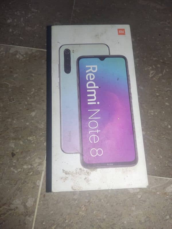 Redmi note 8 with box and charger 0