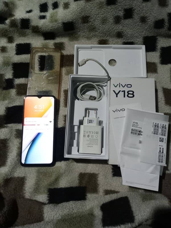 Vivo Y 18 4+4 ram 128 memory brand new 10 months warranty full box 2