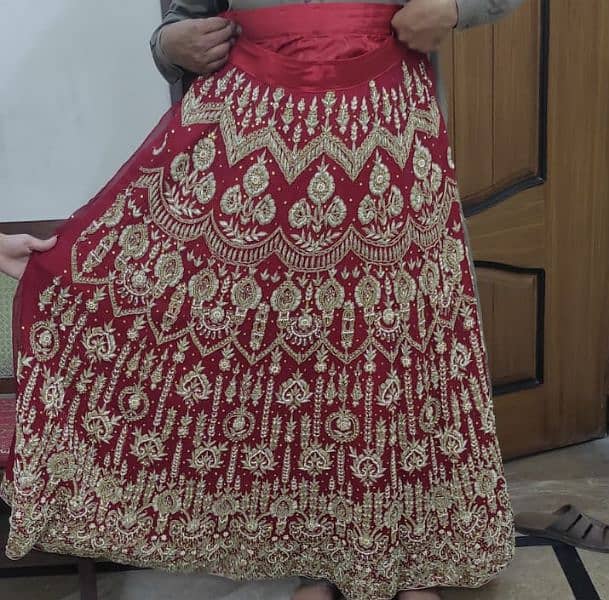 Red Bridal Lahanga dress for sale - worn once 1