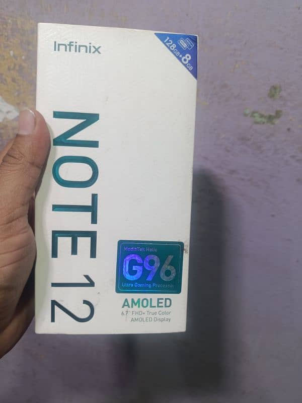 infinix Note 12 128gb8gb with box and adabtor fingerprint off ha 0