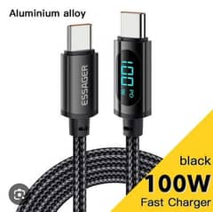 100 watt Led Display Digital USB C Charging Cable . 7A fast charging