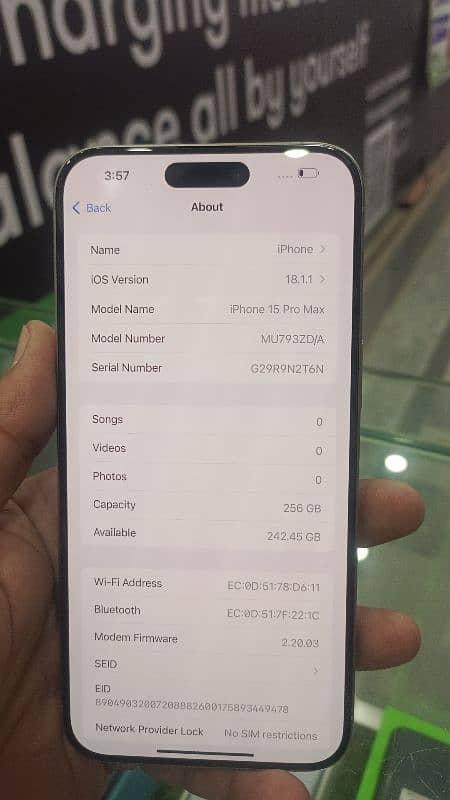 iphn 15pro max 256 non pta 4