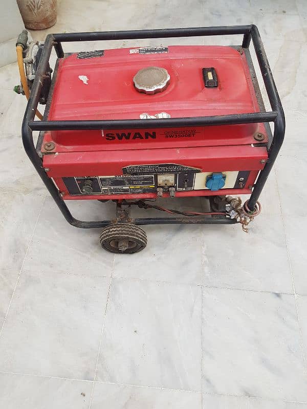 Portable generator, used  working condition,  petrol & Gas, 2.5 KVA, 3