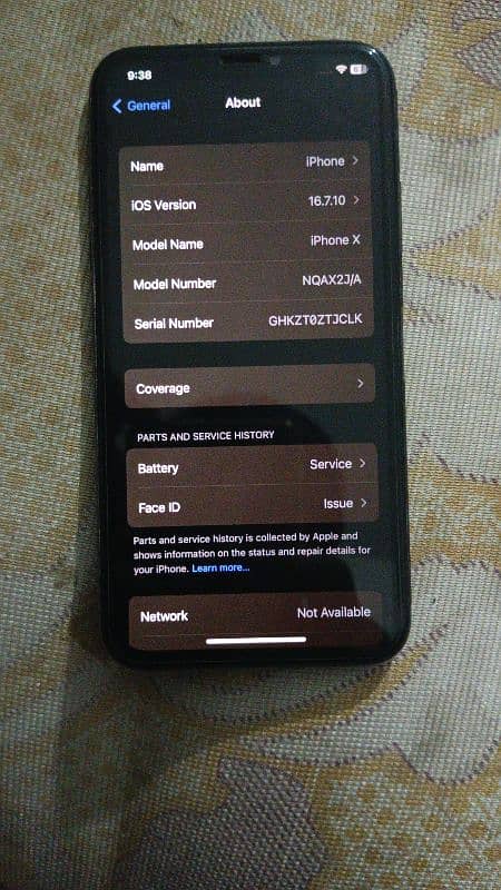 phone x for sell behtrey 79 face lock Hy use main koi msla nhi Hy 10.8 2