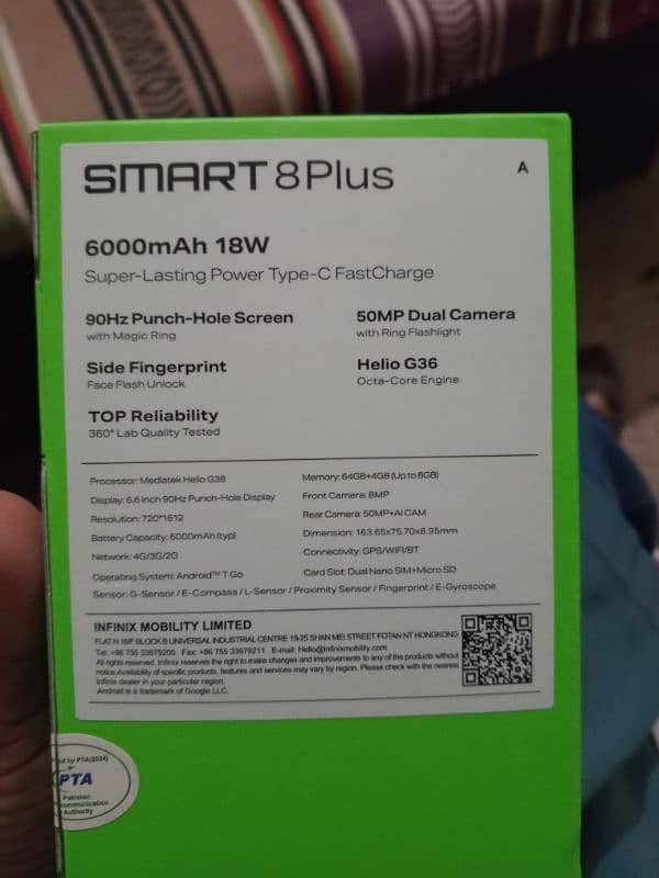 infinix smart 8 plus 4+4 64 2