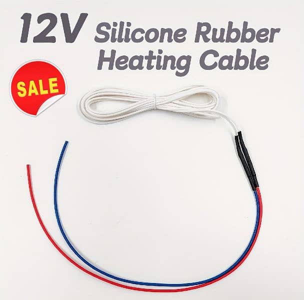 12v / 24'v Silicone Rubber Low-; voltage Heating Wire for diy projects 0