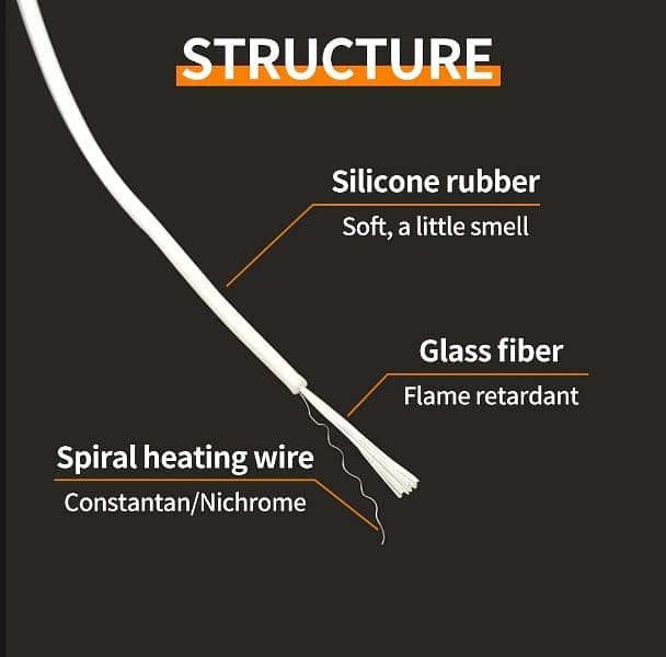 12v silicone Rubber Low -Voltage Heating Wire for Diy Project s 1