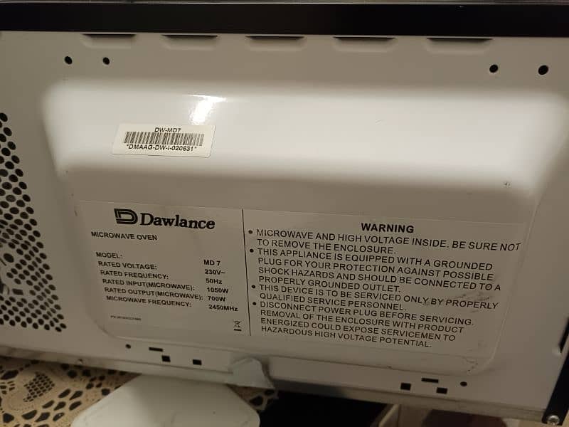 Dawlance cook king microwave 20ltr dw-md7 2