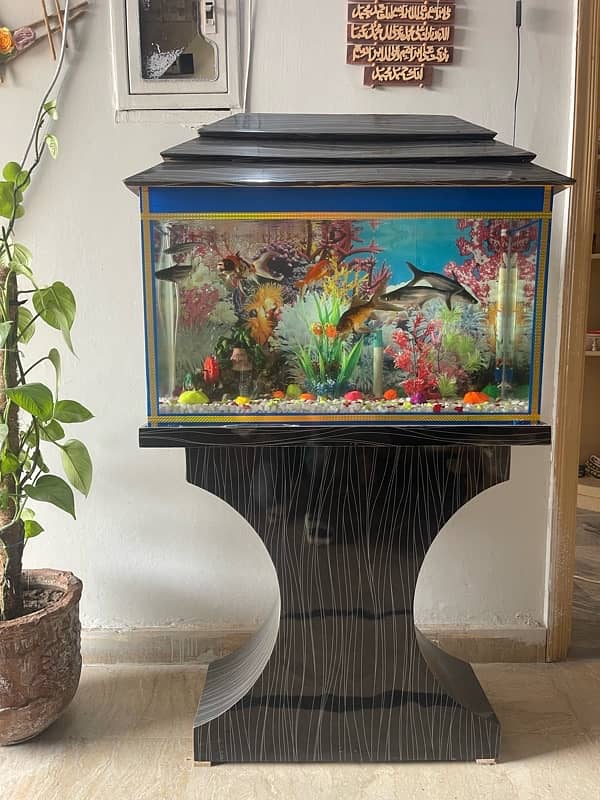 New Aquarium with wooden stand for sale 2