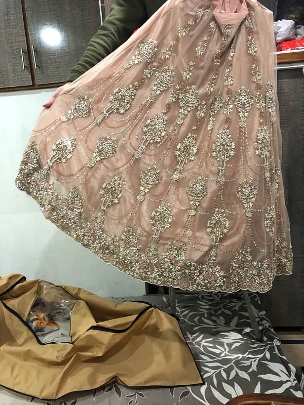 bridal lehenga with shoulder dupatta 4