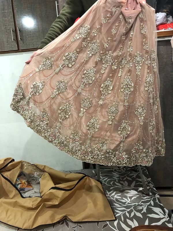 bridal lehenga with shoulder dupatta 6