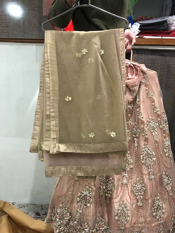 bridal lehenga with shoulder dupatta 7