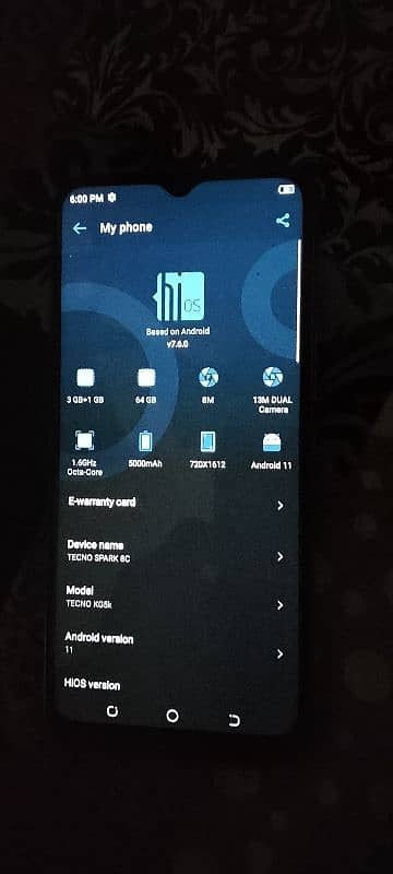 Tecno spark 8c 10/10 condition price 18k 0