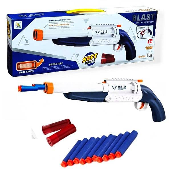 Double Barreled 2 in 1 blast Nerf Toy Gun For kid 9