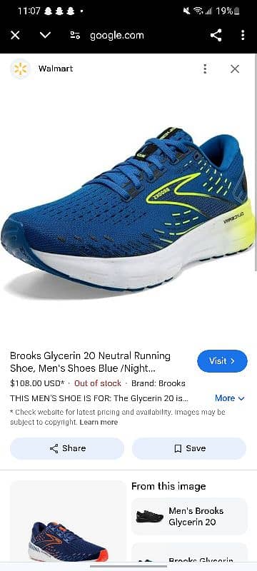 Brooks Brooks Men's Glycerin 20 Neutral Running Shoe 7