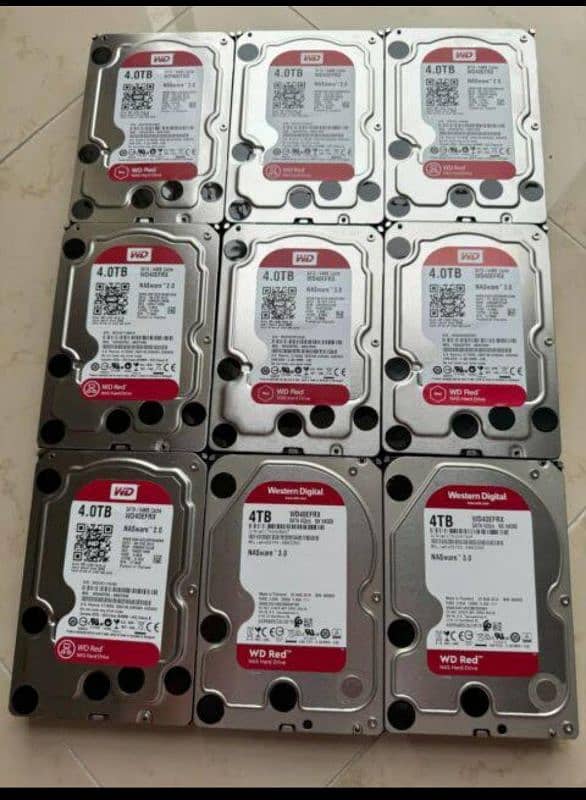 4TB SATA WD RED 100 HEALTH 0