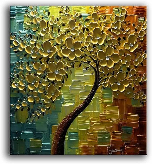 3d Heavy Textured Tree Painting | Handmade Painting Abstract Painting 14