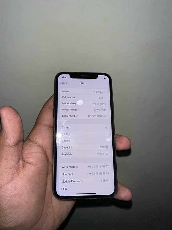 iphone 11 pro Pta Approved 256GB 9