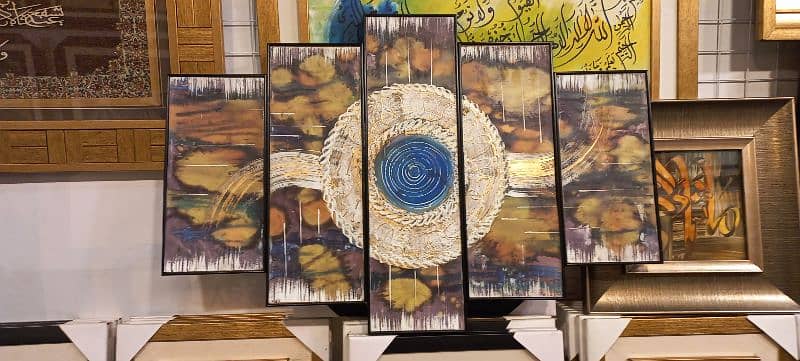 Abstract art Hand made 5pcs set wall hanging 11