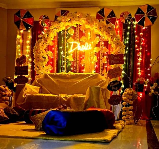 Mehendi Mayon Dholki Bridal Baby Shower Birthday Party Home Decoration 6