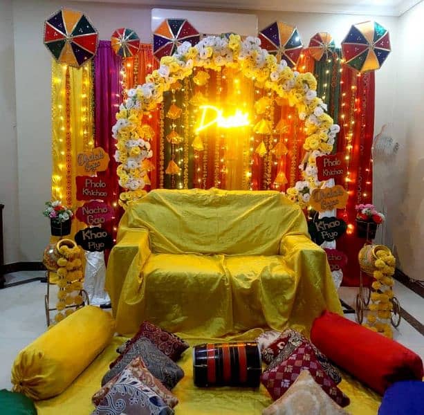 Mehendi Mayon Dholki Bridal Baby Shower Birthday Party Home Decoration 7