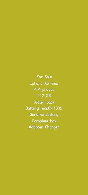 Urgent for sale Iphone XS max 0