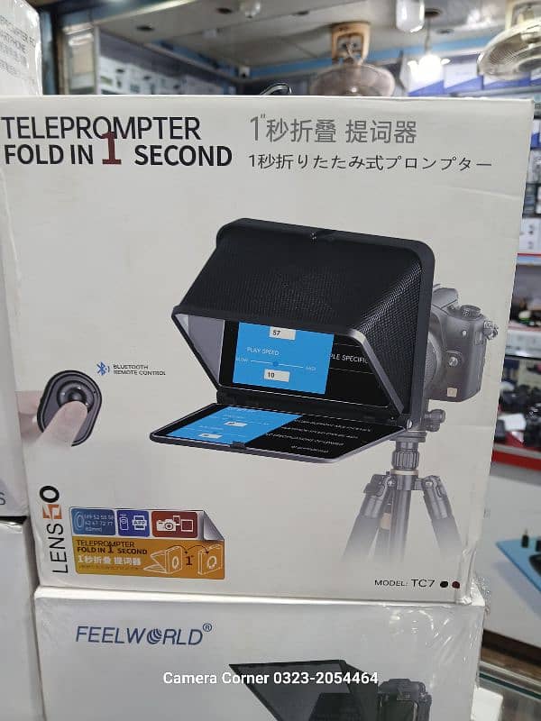 Teleprompter 7 inch 8 inch and 10 inch FeelWorld and Lens Go 2