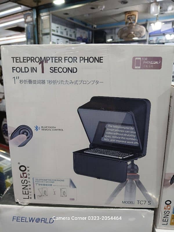 Teleprompter 7 inch 8 inch and 10 inch FeelWorld and Lens Go 3