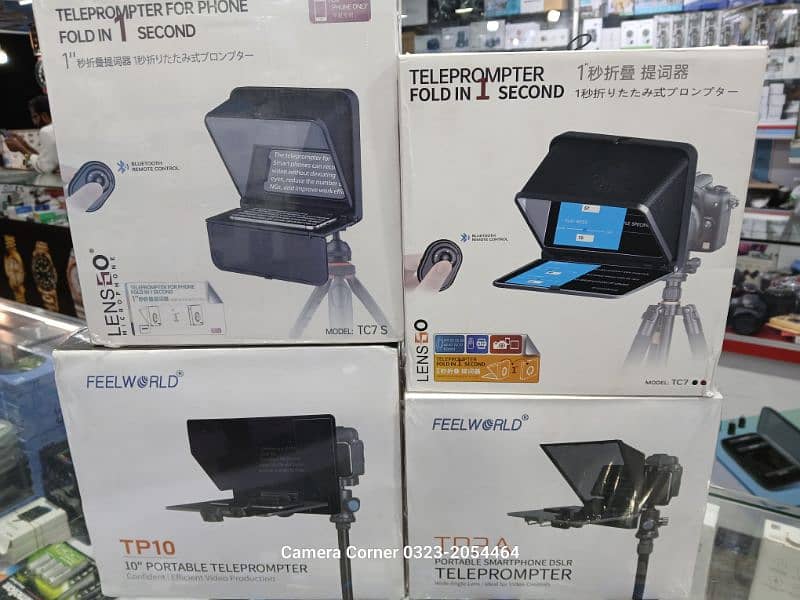 Teleprompter 7 inch 8 inch and 10 inch FeelWorld and Lens Go 5